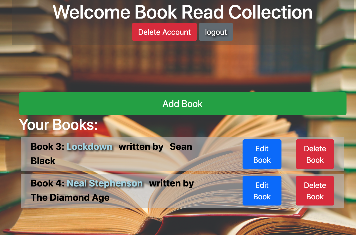 Book Collection Database Project