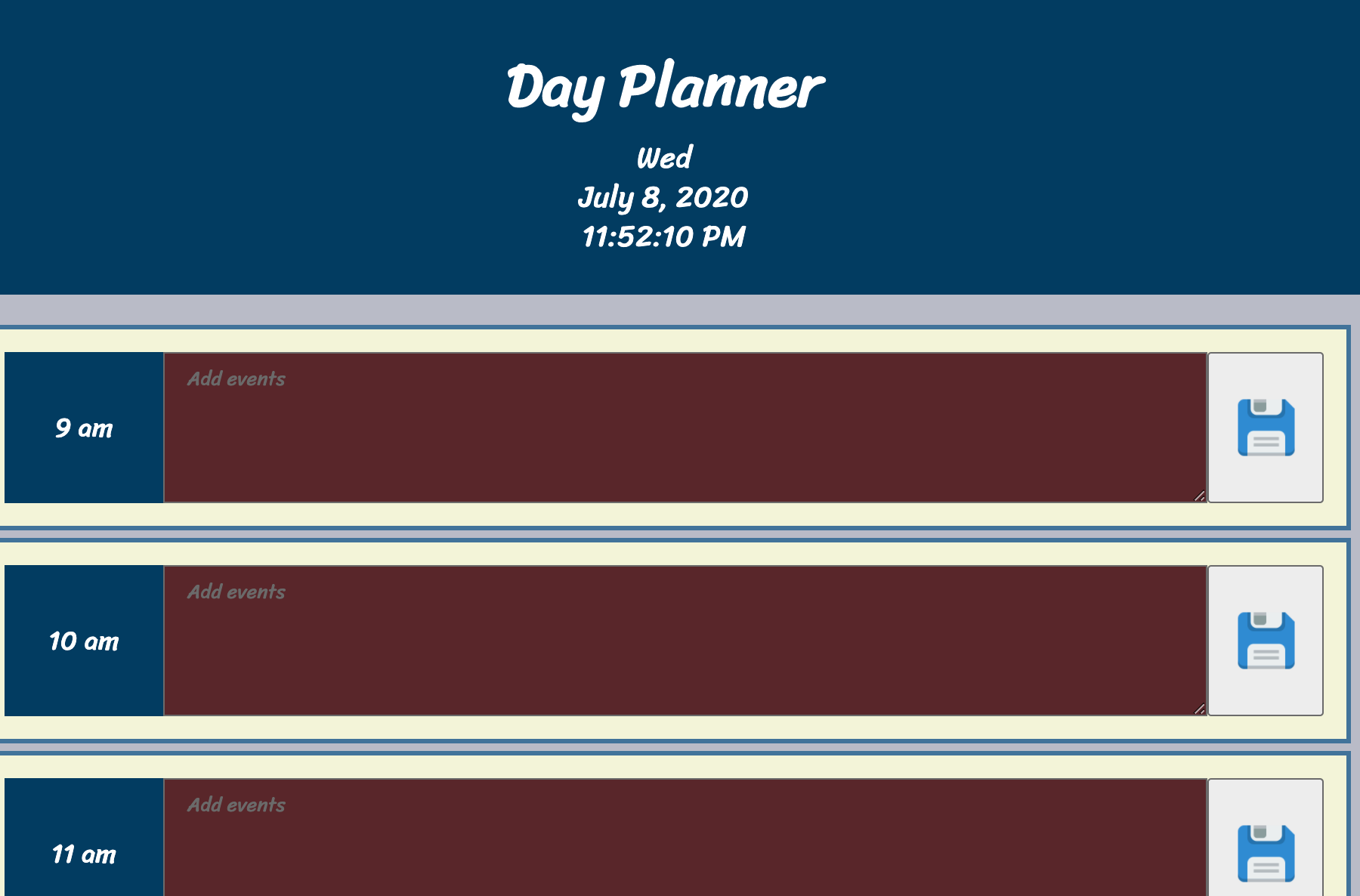 Daily Planner app.